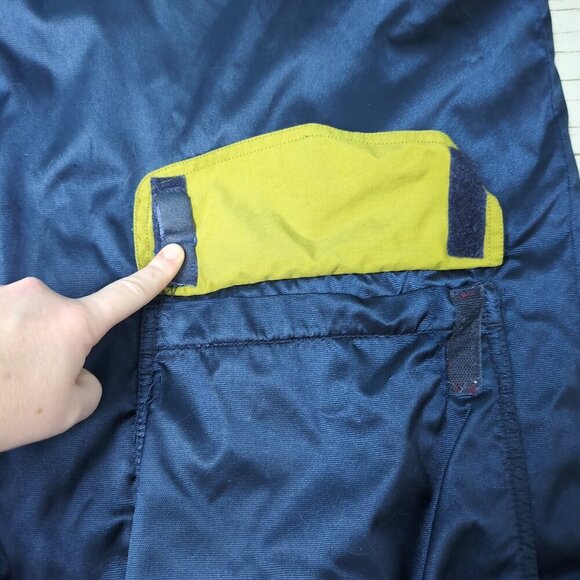 90s Nike Parka Sherpa Lined Stadium Jacket Long Men’s Size XXL Blue Big Swoosh - Picture 2 of 11